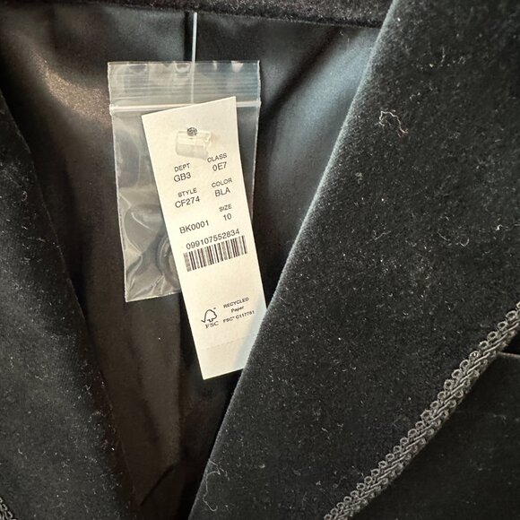 NWT - J. Crew Women's Alexandra Black Velvet Blazer/Jacket . - Picture 7 of 14